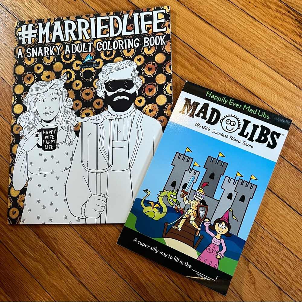 #MarriedLife Coloring Book + Happily Ever Mad Libs, Bachelorette Bridal Shower